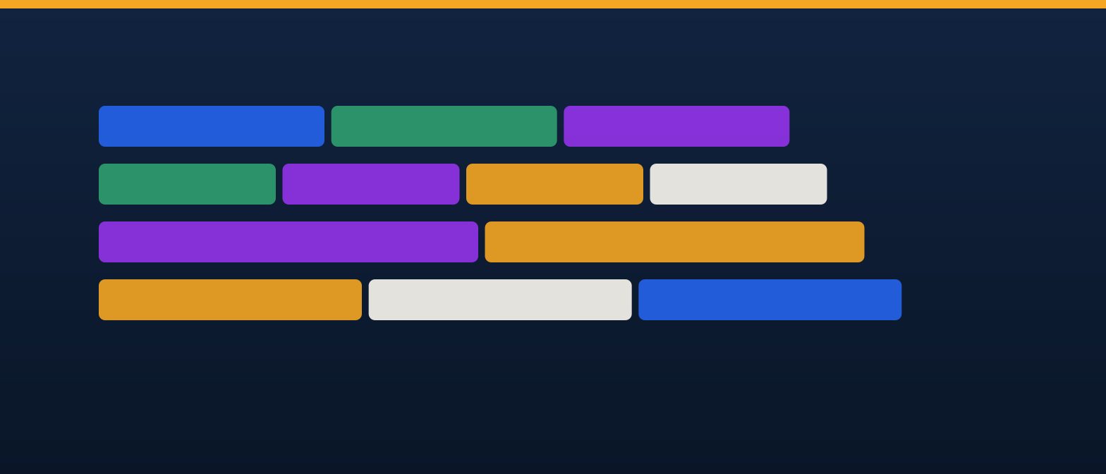 A friendly flat-vector scene of two stacked bars of different lengths with a bracket marking the difference, beside a few counting cubes, in IllumiTutor navy and amber on an off-white background.