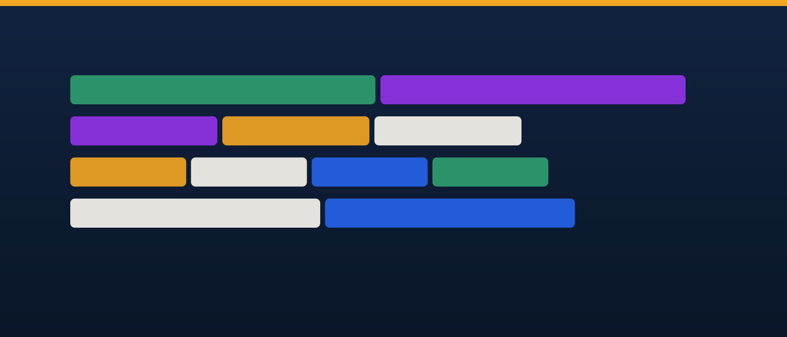 A friendly flat-vector scene of two bars of different lengths divided into equal small units that line up, beside two piggy banks, in IllumiTutor navy and amber on an off-white background.