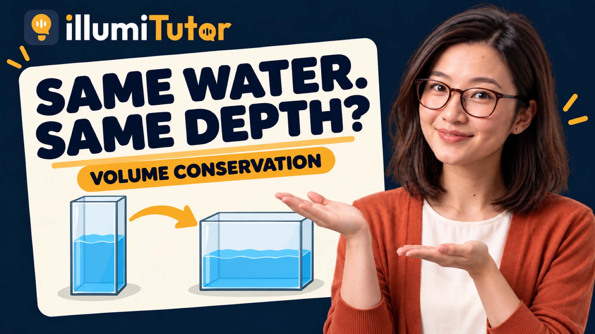 IllumiTutor video lesson thumbnail for Volume Conservation: Same Water, New Tank