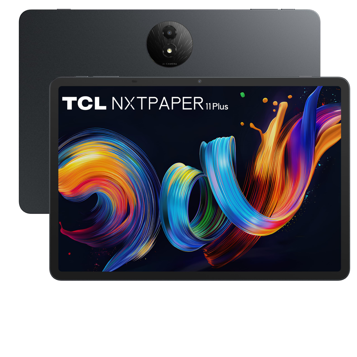 TCL NXTPAPER 11 Plus 11.5-inch Android tablet, front and back